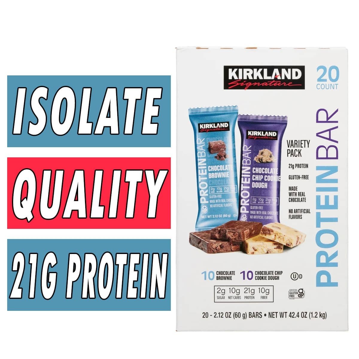 Kirkland Protein Bars, Variety Pack, 20 Count