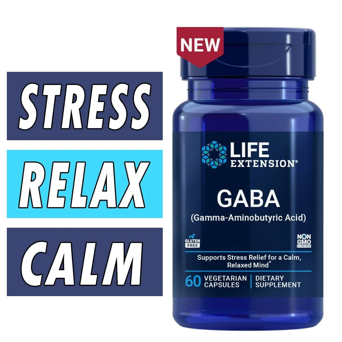 Life Extension GABA - 60 Veg Capsules