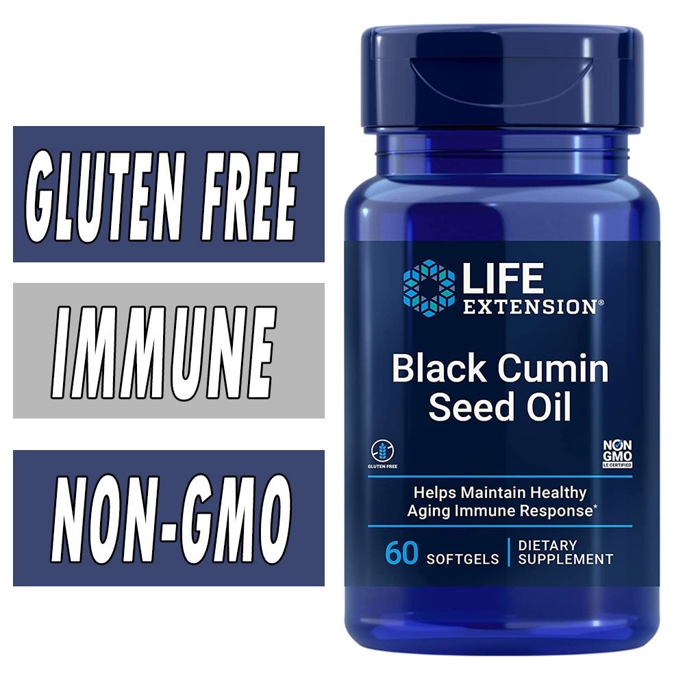 Life Extension Black Cumin Seed Oil - 60 Softgels Bottle Image