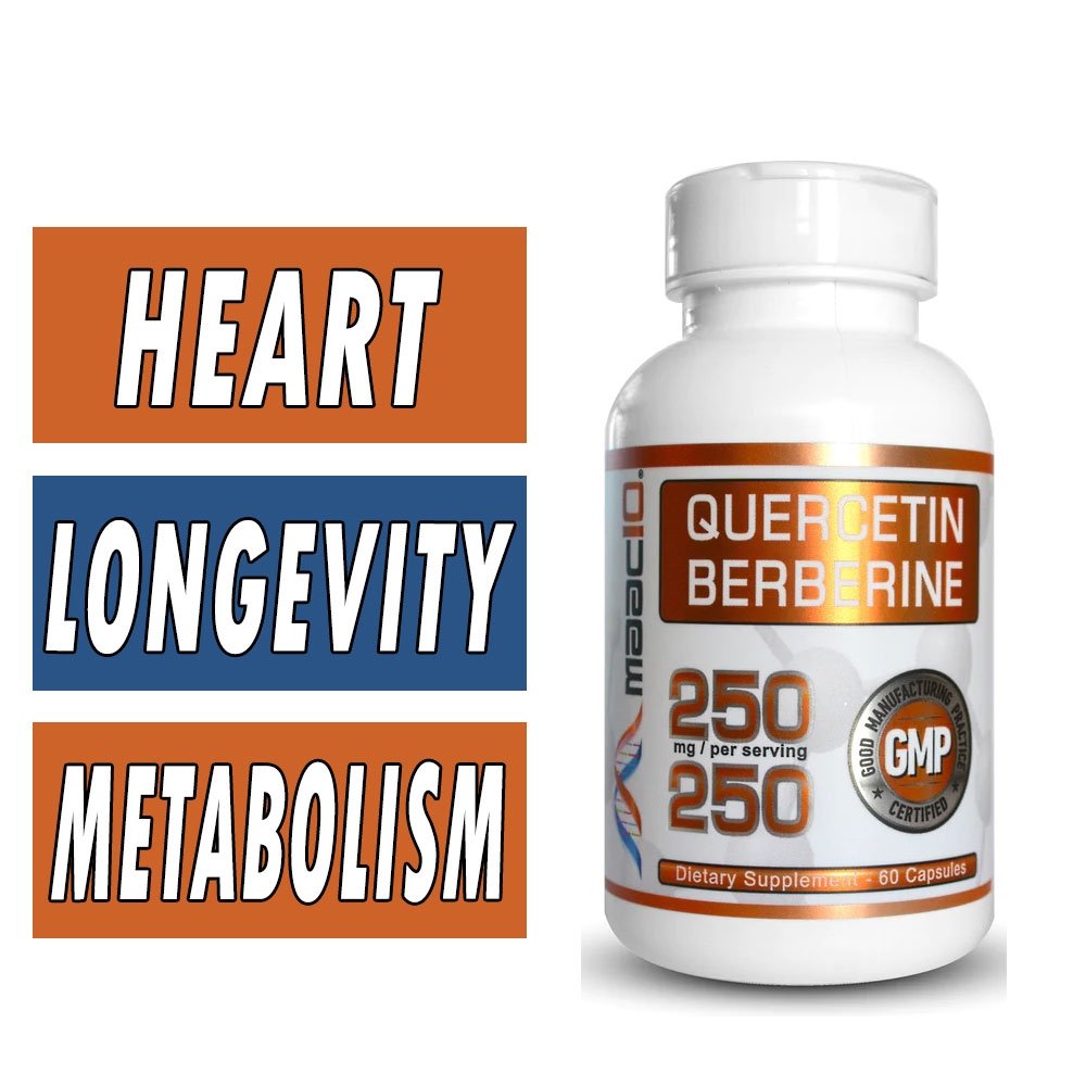 MAAC10 Formulas Quercetin Berberine - 500 mg - 60 Capsules Bottle Image
