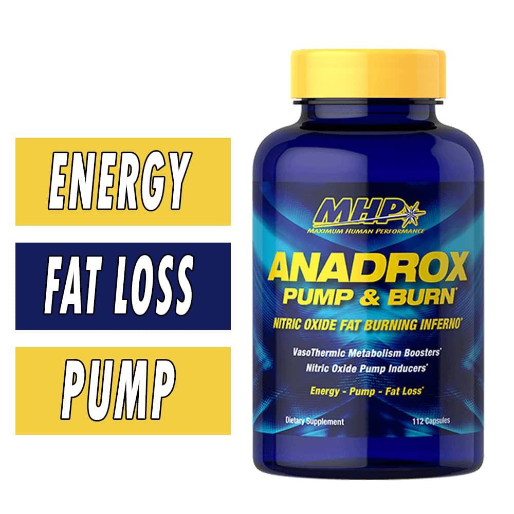 Anadrox Pump and Burn By MHP, Fat Burner 224 Caps