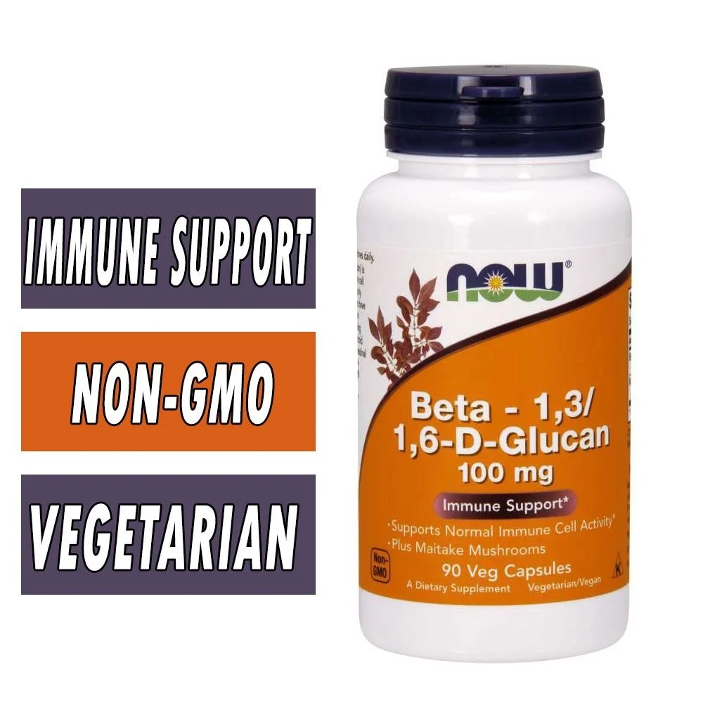 NOW Beta 1,3/1,6- D -Glucan - 100mg - 90 Veg Caps