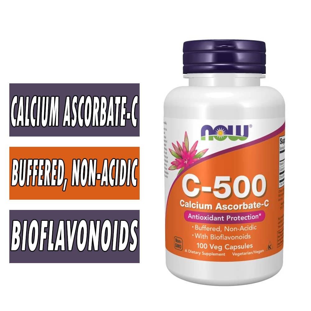 NOW, Vitamin C-500, Calcium Ascorbate, 100 Caps