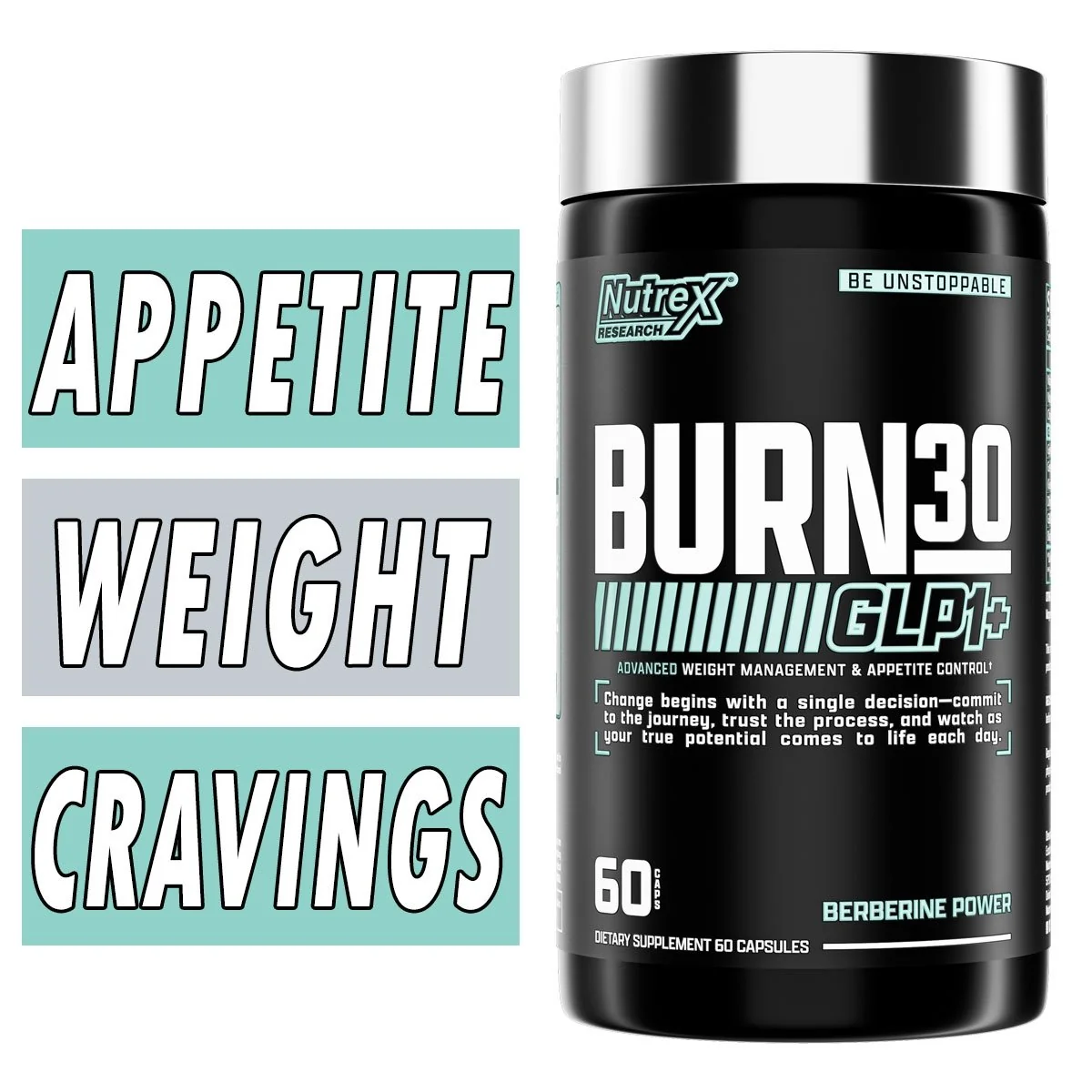 Nutrex Burn30 GLP1+ 60 Capsules Bottle Image