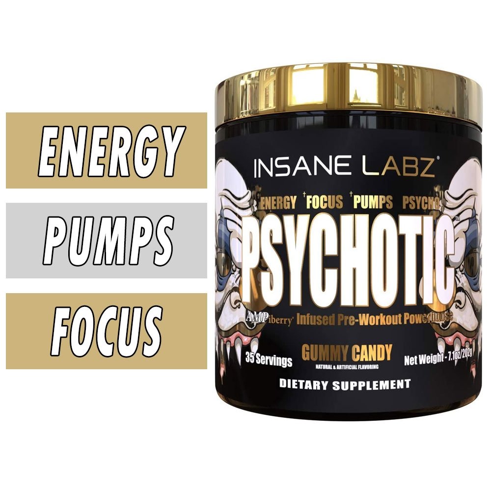 PSYCHOTIC™ GOLD PRE WORKOUT BY INSANE LABZ™ Bottle Image