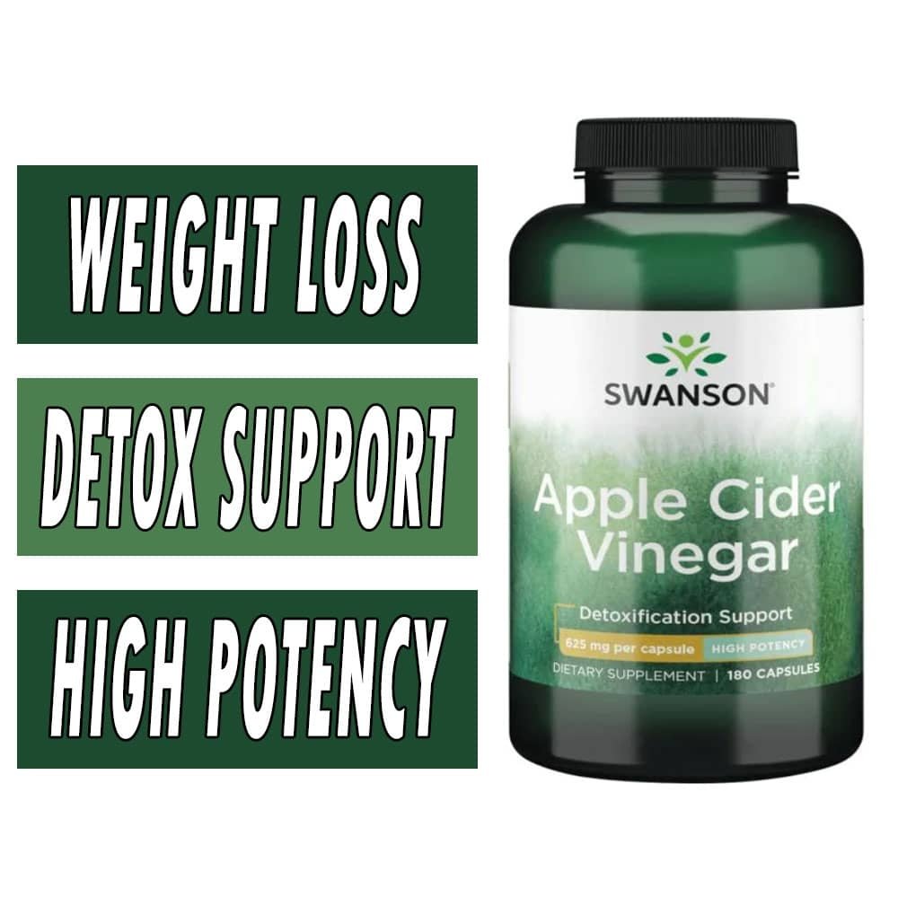 Swanson Apple Cider Vinegar - 625 mg - 180 Caps bottle image