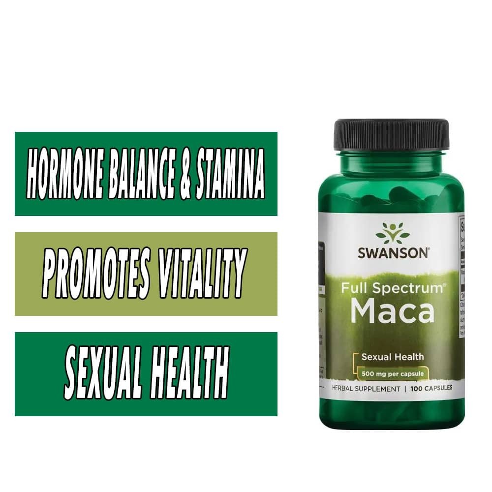 Swanson Full Spectrum Maca - 500 mg - 100 Caps bottle image