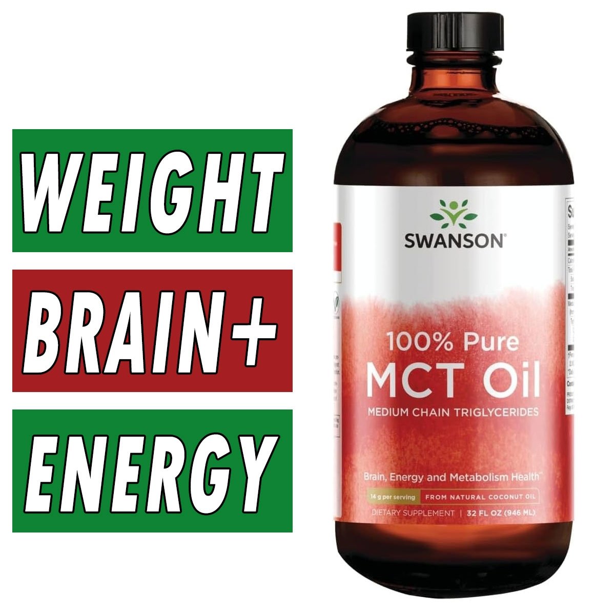 Swanson MCT Oil - 32 fl. oz. Bottle Image