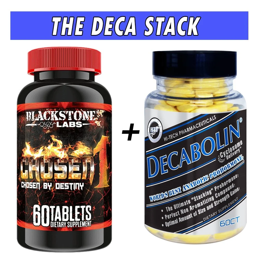 The Deca Stack - Hi Tech Pharmaceuticals (1-Testosterone + Decabolin) Bottle Images