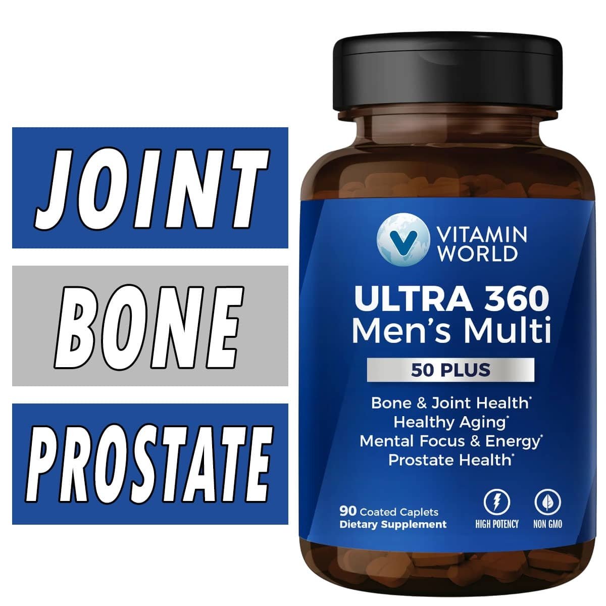 Vitamin World ULTRA 360 Men's Multi 50+ - 90 Caplets