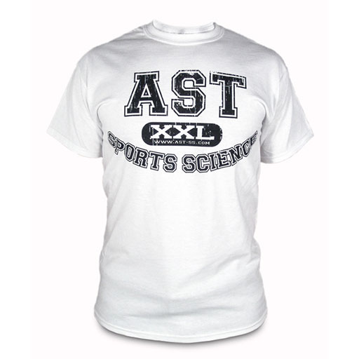 AST Sports Science, White, X-Large, Old School College Tee