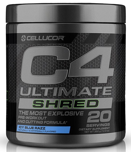 C4 Ultimate Shred By Cellucor, Icy Blue Razz, 20 Servings