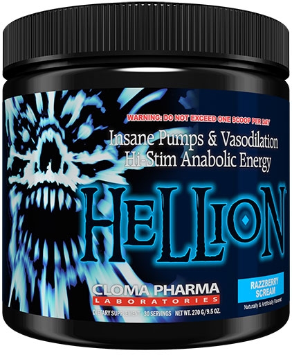Hellion Pre Workout By Cloma Pharma, Razzberry Scream, 30 Servings