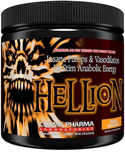 Hellion Pre Workout By Cloma Pharma, Mango Massacre, 30 Servings