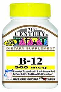 21st Century Vitamin B-12 500 mcg 110 Tabs