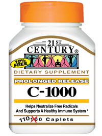 21st Century Vitamin C-1000 mg Prolonged Release 110 Tabs