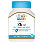 21st Century Zinc - with Vitamin C & B6 - 90 Cherry Chewable Tabs
