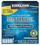 Kirkland Minoxidil, Extra Strength Hair Regrowth For Men, 6 Month Supply