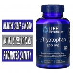 Life Extension L-Tryptophan - 500 mg - 90 Veg Capsules