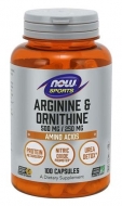 NOW L-Arginine & Ornithine 500/250 mg - 100 Caps