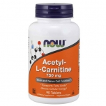 NOW Acetyl-L-Carnitine 750 mg - 90 Tablets