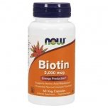 NOW Biotin, 5000 mcg, 60 Veg Caps