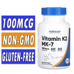 Nutricost Vitamin K2 MK-7 - 100 mcg - 240 Softgels Bottle Image