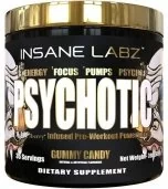 PSYCHOTIC GOLD Pre Workout by Insane Labz, Fruit Punch, 35 Servings