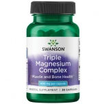 Swanson Triple Magnesium Complex - 400 mg - 30 Caps Bottle Image