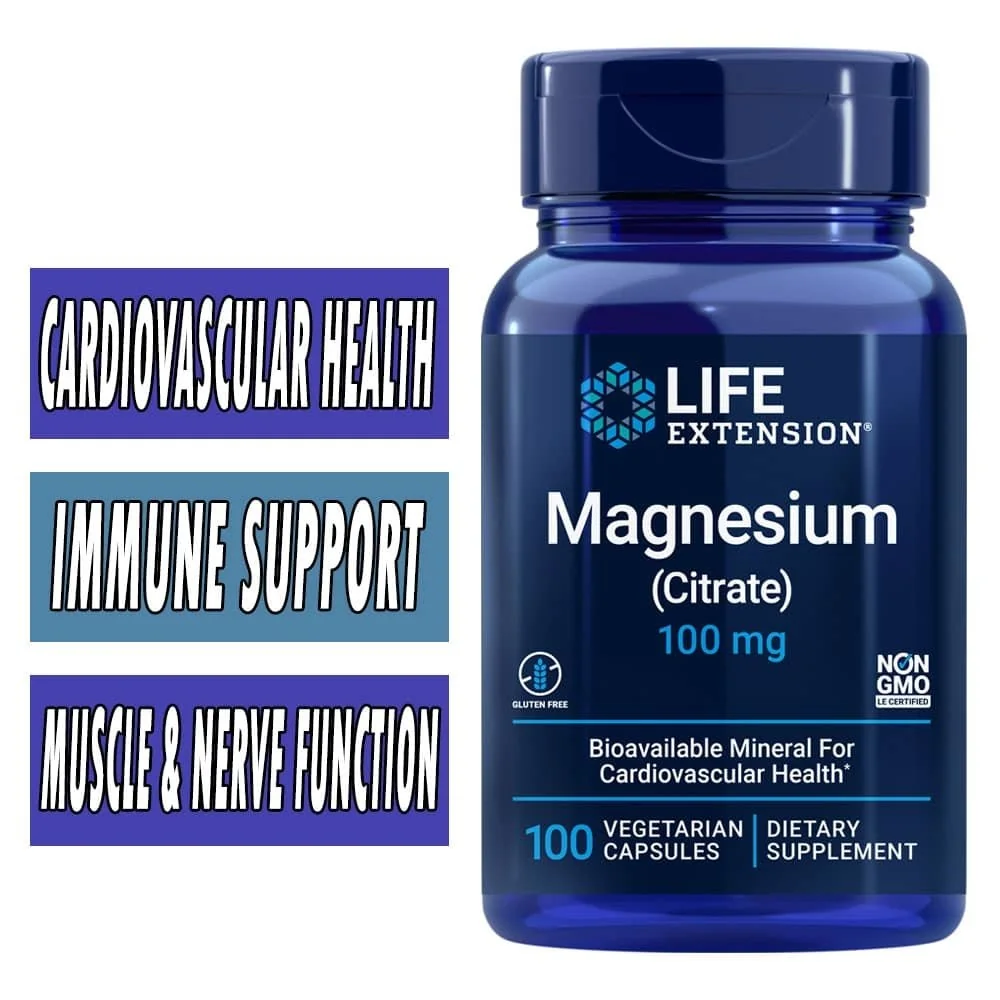 tegel niemand Ophef Magnesium (Citrate) | Life Extension | 100 Veg Capsules