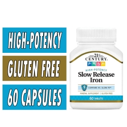 21st Century Slow Release Iron - 45 mg - 60 Tablets Bottle Image