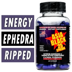Cloma Pharma Asia Black Fat Burner 100 Caps Bottle Image