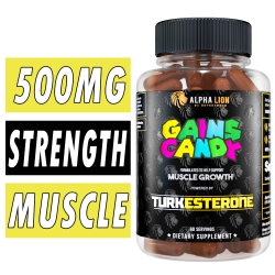 Gains Candy Turkesterone - Alpha Lion - 60 Capsules Bottle Image