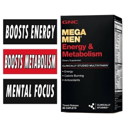 GNC Mega Men Energy and Metabolism Multivitamin - 90 Caplets