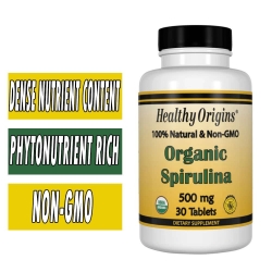 Healthy Origins Spirulina - 500 mg - 30 Tabs