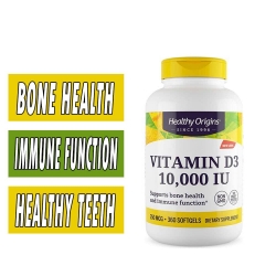 Healthy Origins Vitamin D3, 10,000 IU, 360 Softgels