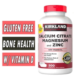 Kirkland Calcium Citrate Magnesium and Zinc - 500 Tablets