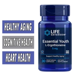 Life Extension Essential Youth L-Ergothioneine - 5 MG - 30 Veg Caps Bottle Image