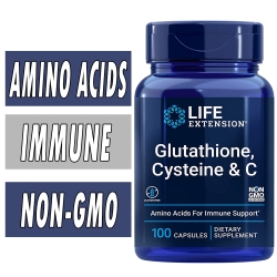 Life Extension Glutathione, Cysteine and C - 100 Capsules Bottle Image