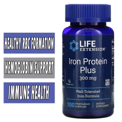 Life Extension Iron Protein Plus - 300 mg - 100 VCaps