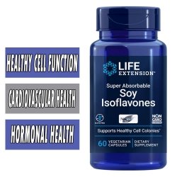 Life Extension Super Absorbable Soy Isoflavones - 60 Vegetarian Capsules