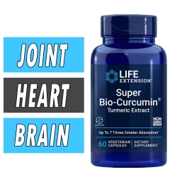 Life Extension Super Bio-Curcumin Turmeric Extract - 400 mg - 60 Veg Caps Bottle Image