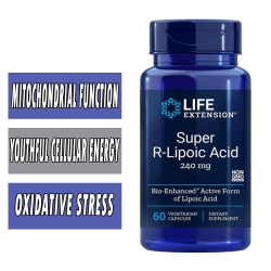 Life Extension Super R-Lipoic Acid - 240 mg - 60 Veg Capsules