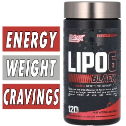 Lipo-6 Black Extreme Potency By Nutrex, 120 Caps Bottle Image