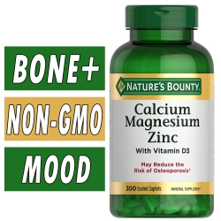Nature's Bounty Calcium Magnesium Zinc - 300 Coated Tablets Bottle Image