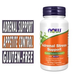 NOW Adrenal Stress Support with Relora - 90 Veg Capsules Bottle Image