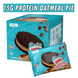 Redefine Foods Oatmeal Protein Pie - Skippy Chocolate - 8 Pack Box Image