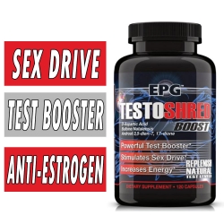 Testoshred Boost, By EPG, Powerful Test Booster, 120 Caps Bottle Image