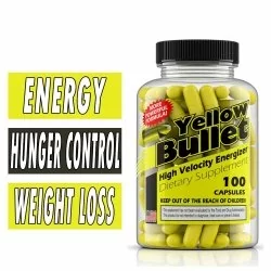 Yellow Bullet Fat Burner by Brand New Energy, 100 Caps Bottle Image