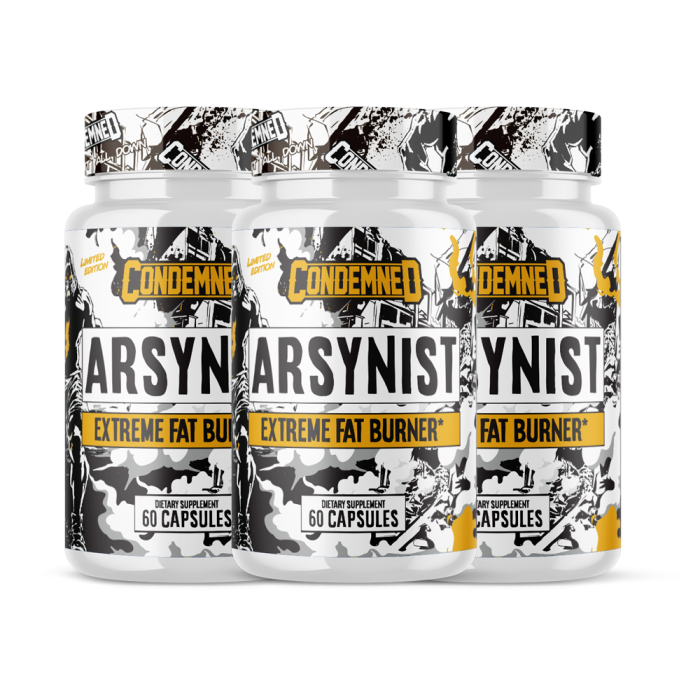 Arsynist Fat Burner - Condemned Labz - 60 Capsules 3 Bottles